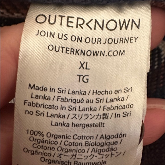 Outerknown Plaid Shirt - Navy, Rust, and Cream - Picture 3 of 4